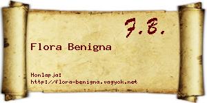 Flora Benigna névjegykártya